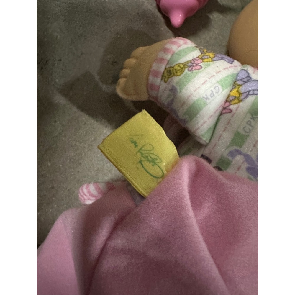 Cabbage Patch Kids Baby Doll Pink Animal Print Outfit with Bottle Accessory - Picture 3 of 3